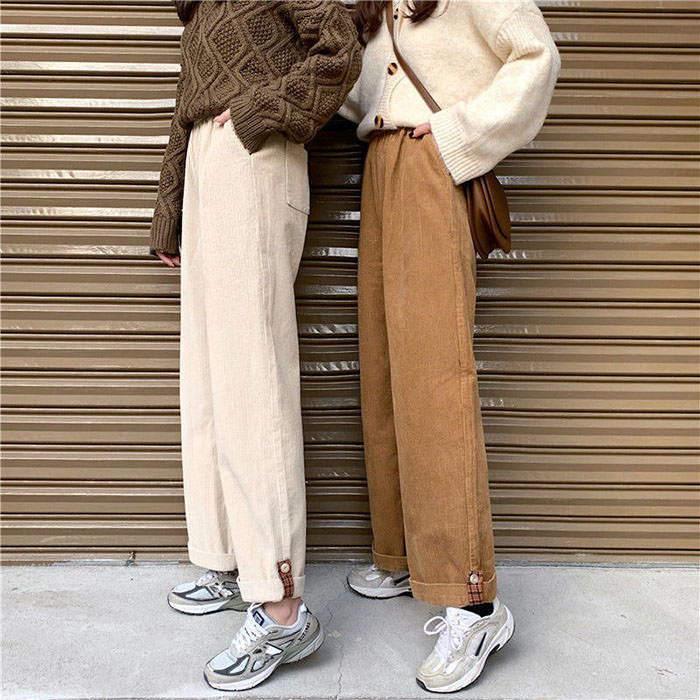 Y2K Fashion Cord Pants: Vintage Grunge Aesthetic with Comfy Style for Trendy Outfits