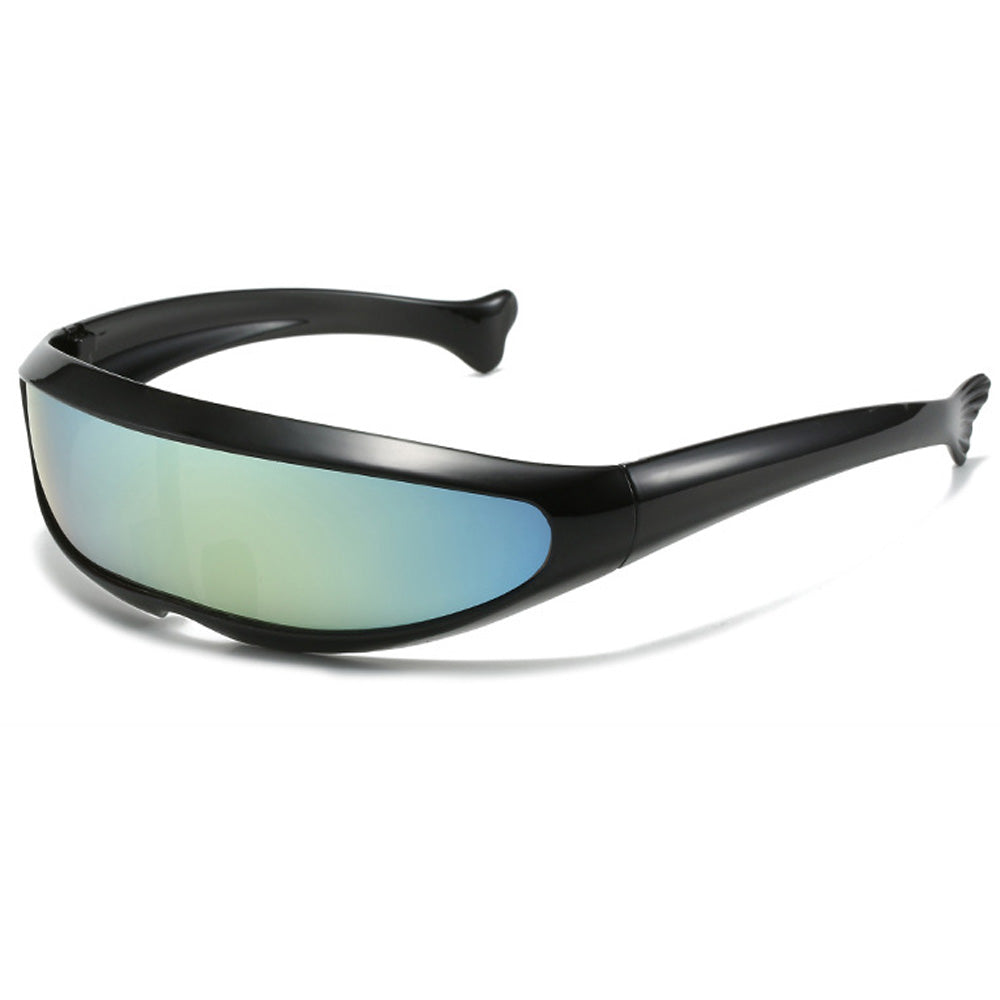 Y2K Fashion Shield Mirrored Sunglasses - Retro Aesthetic Shades for Coquette & Grunge Styles