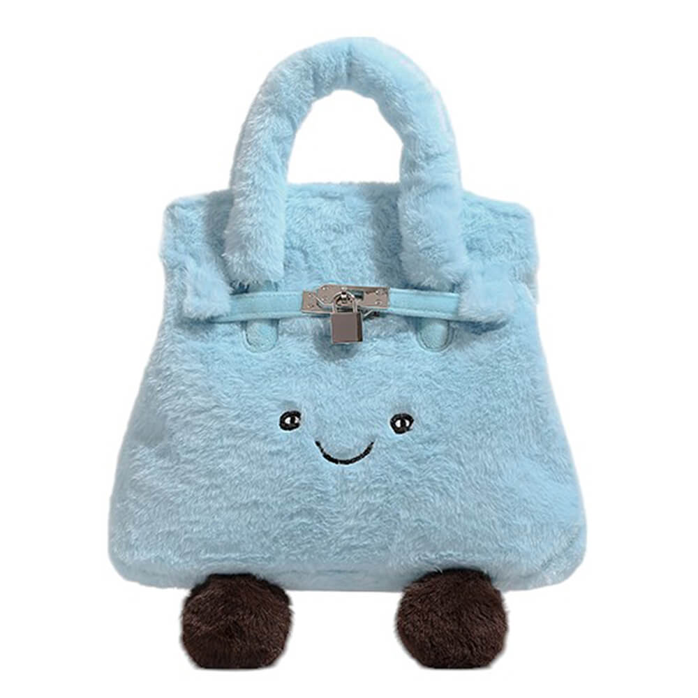 Y2K Fashion Smiling Face Plush Handbag - Cute Aesthetic Bag for Coquette & Grunge Styles
