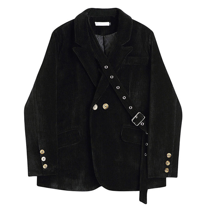 Y2K Grunge Aesthetic Cord Jacket - Vintage Style for Cute Outfits & Comfy Layering