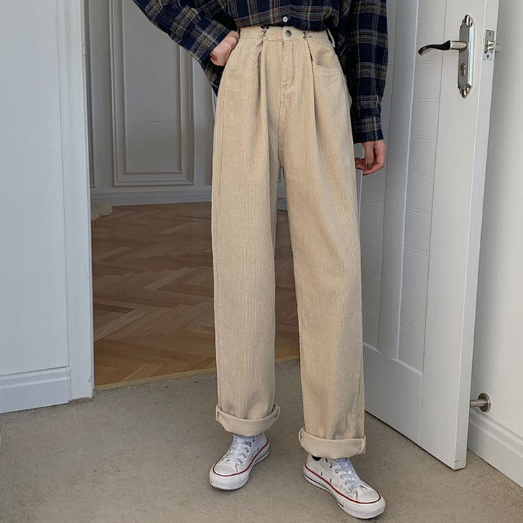 Y2K Grunge Aesthetic Cord Pants - Comfy Cargo Style for Cute Outfits & Vintage Vibes