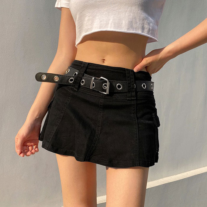 Y2K Grunge Aesthetic Mini Skirt - Cute Cargo Skirt for Coquette Style & Fall Fashion
