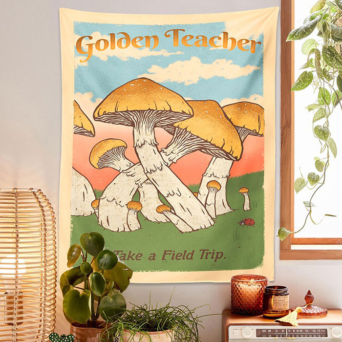 Y2K Grunge Aesthetic Wall Tapestry - Cute Pastel Goth Decor for Cozy Aesthetic Rooms 🍄