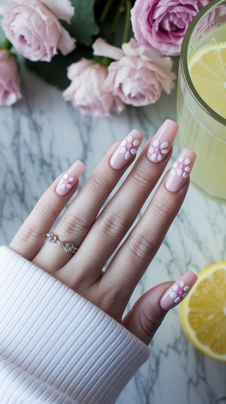 blossom gel nail art