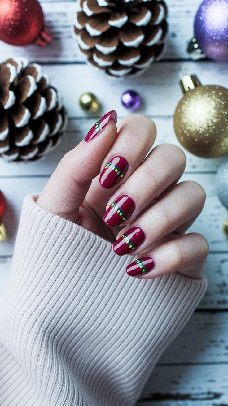 christmas light nail art