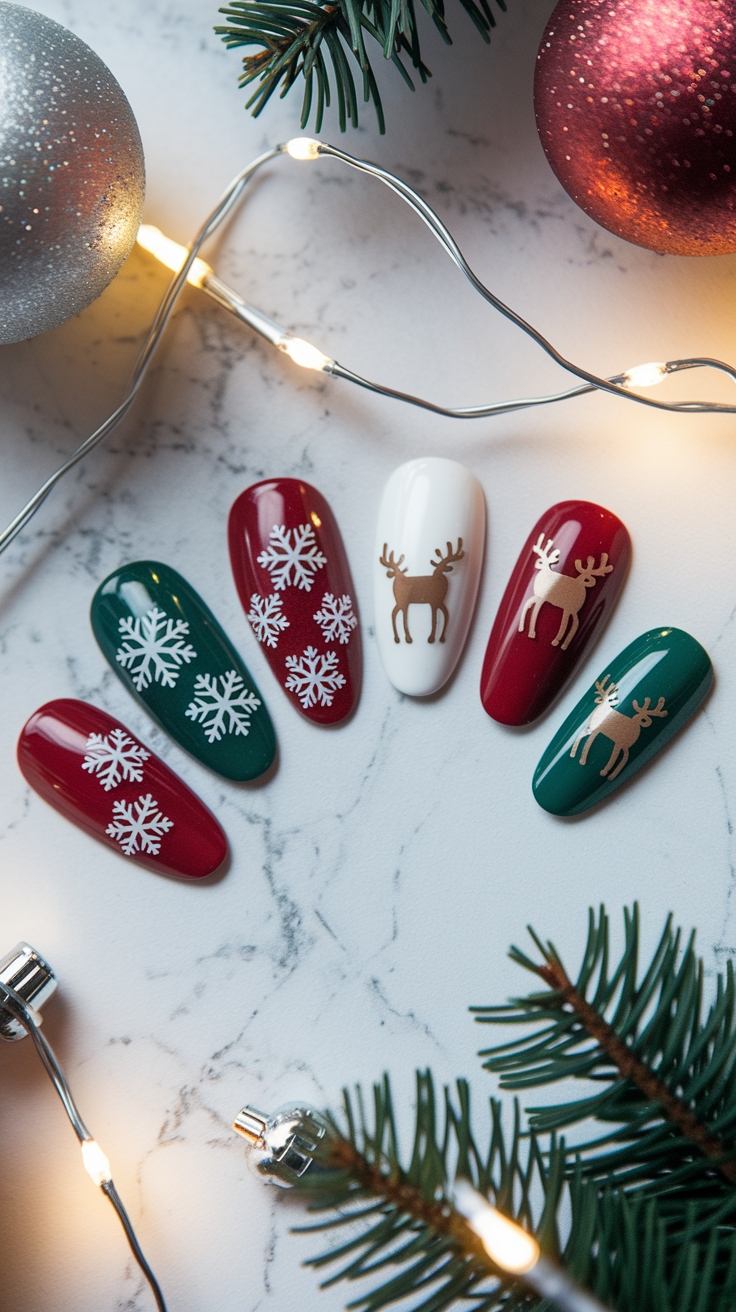 Cute Christmas Nail Designs to Celebrate the Season outfit idea