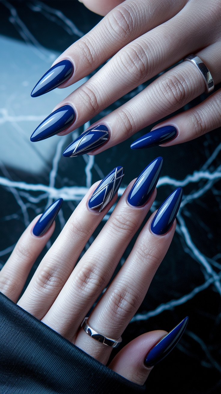 dark blue nail ideas