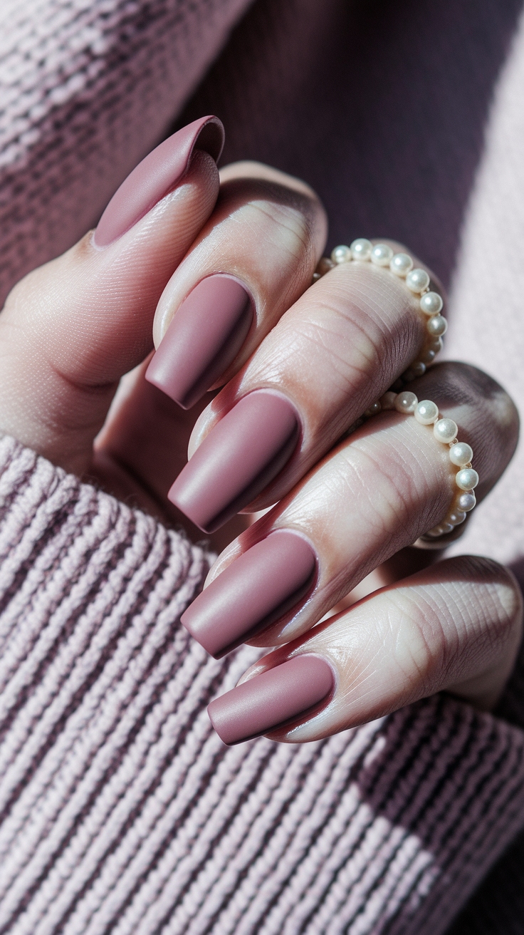 dusty rose nail color