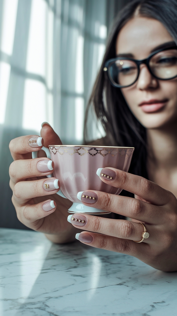 french tip nail art