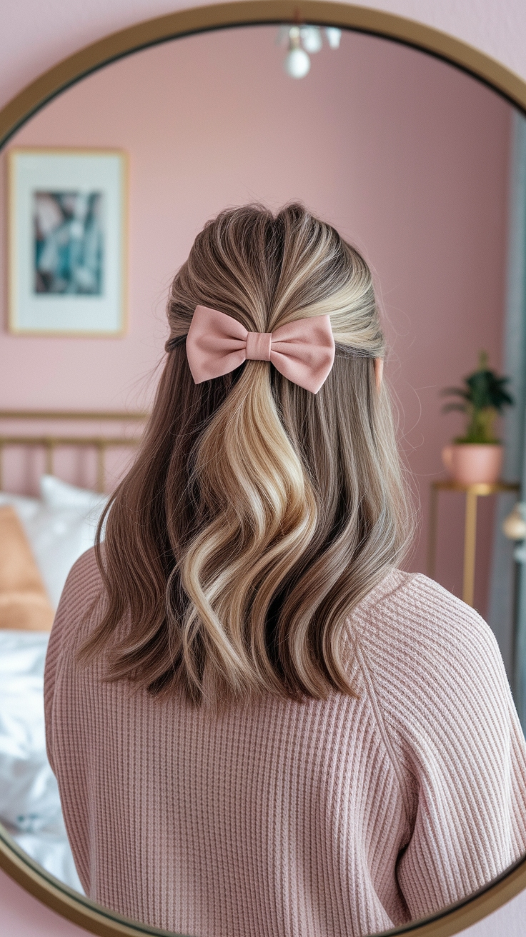 half up half down hair short hair