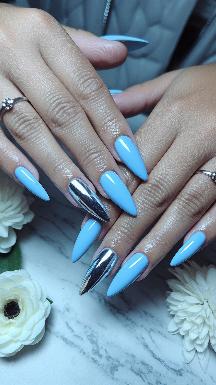 light blue nail ideas