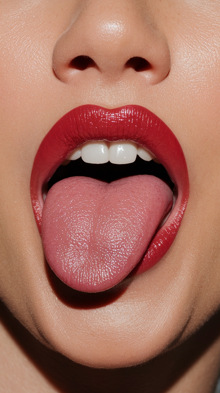 lips with tongue out