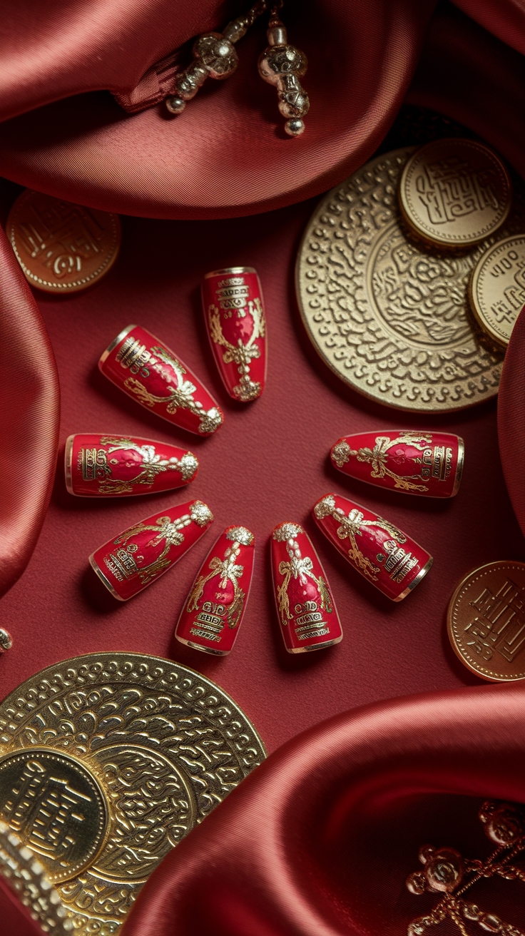 nail art chinese new year