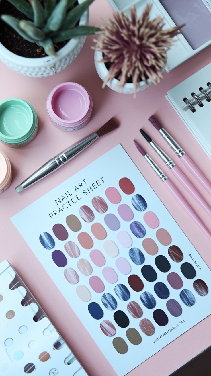 Nail Art Practice Sheet to Perfect Your Skills outfit idea