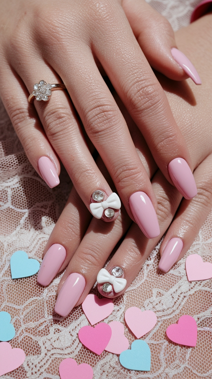 nail designs with bows