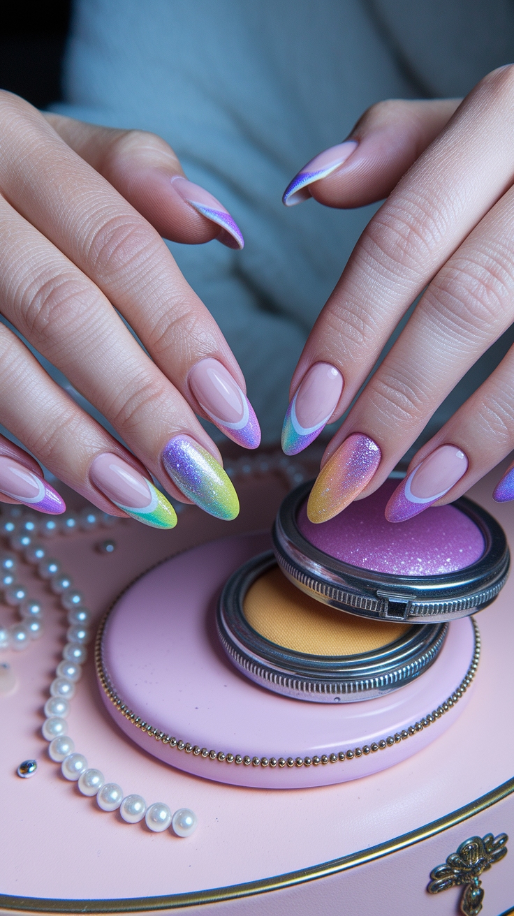rainbow nail art designs