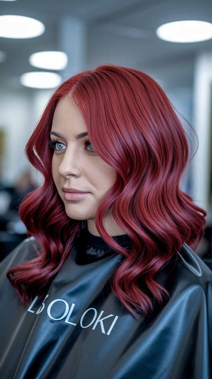 red hair highlights on brown hair