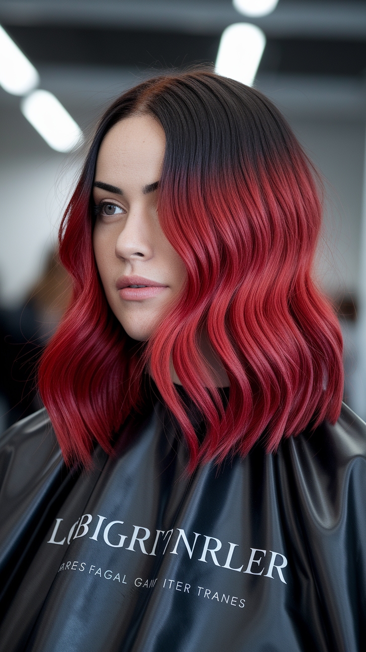 red hair on black hair