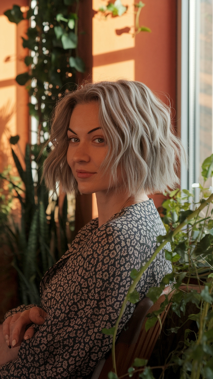 short hair wavy hair