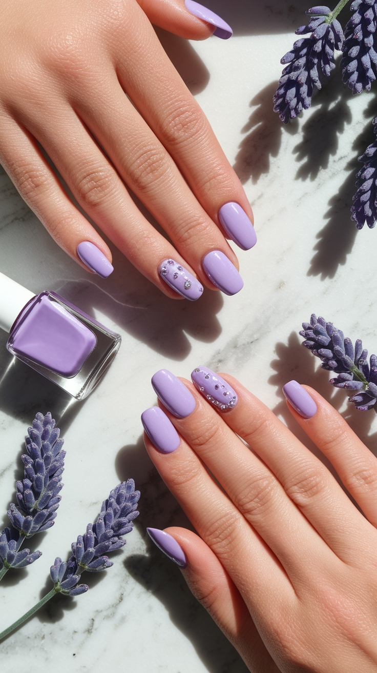 short purple nail ideas
