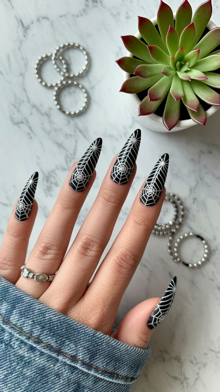 spider gel nail designs