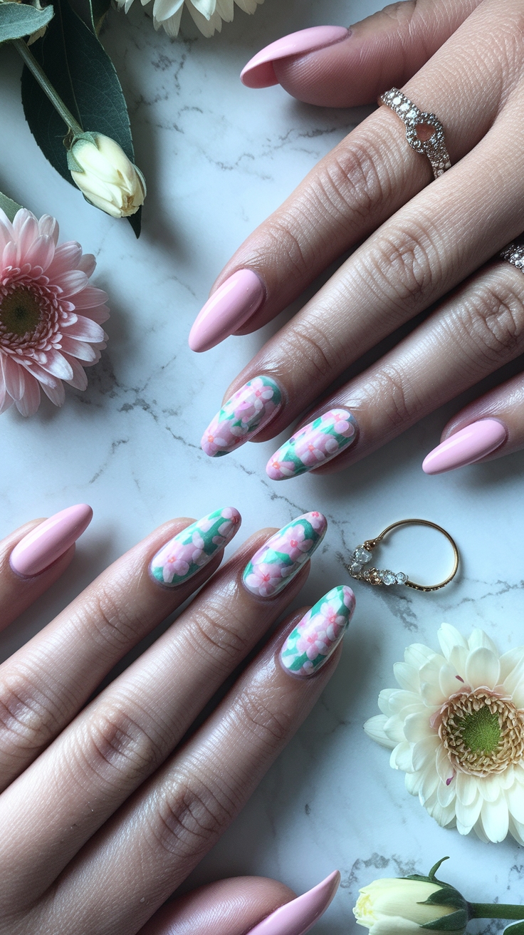 spring acrylic nail designs