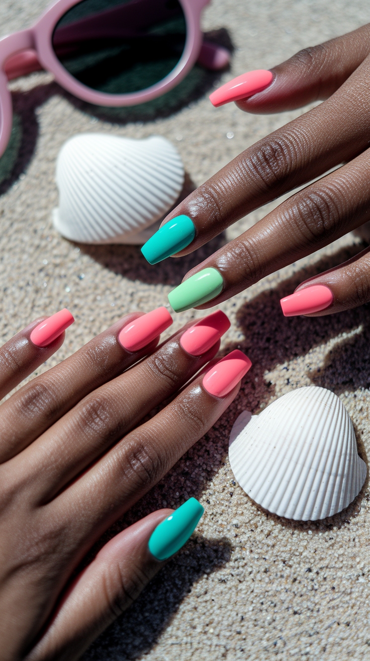 summer nail inspo square