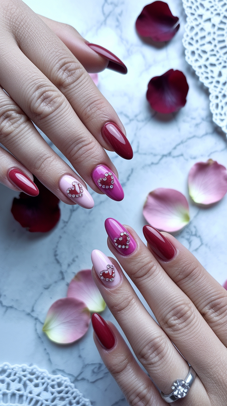 valentines day nail art