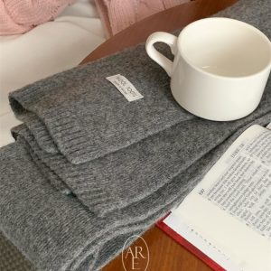 2024 Autumn/Winter Korean Style Warm Wool Knitted Scarf - Trendy Ins Fashion Accessory for Cold Weather