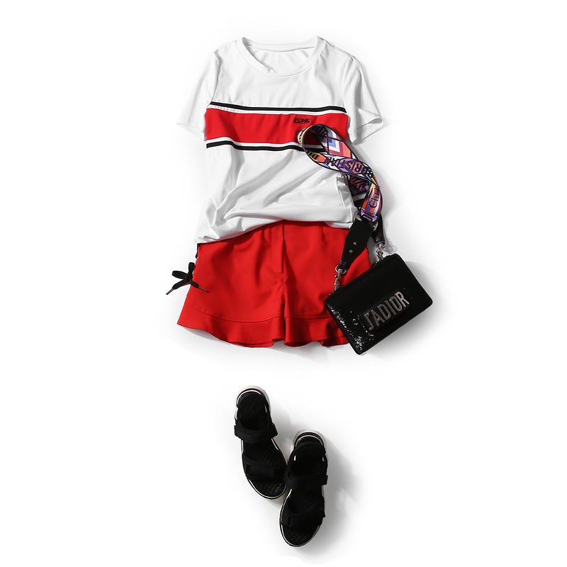 2024 Summer Women's Fashion Cross-Strap Ruffled Wide-Leg Casual Shorts - Versatile Chic Style for Y2K and European Trends