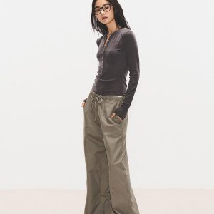 2024 Women's Basic Straight Leg Work Pants - Loose Wide Leg Casual Trousers for Everyday Wear