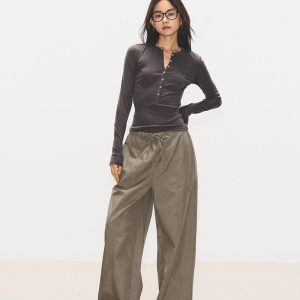 2024 Women's Basic Straight Leg Work Pants - Loose Wide Leg Casual Trousers for Everyday Wear