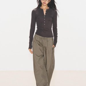 2024 Women's Basic Straight Leg Work Pants - Loose Wide Leg Casual Trousers for Everyday Wear