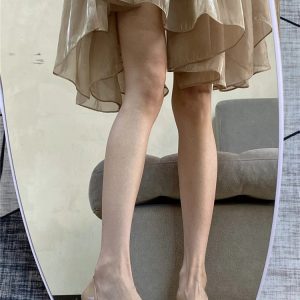 2024 Women's French Nude High Heels - Pointed Toe, Thin Heel, Spliced Sequins, Hollow Design for Bridal and Ceremony Events