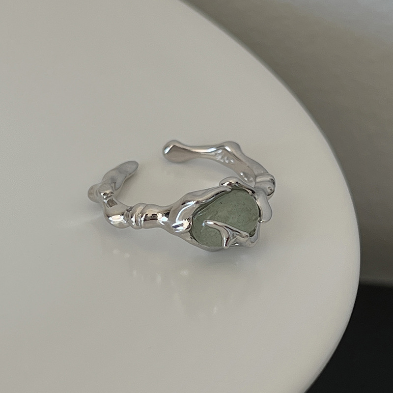 2025 Chinese Jade Bamboo Joint Ring for Women - Elegant, Versatile High-Quality Fashion Jewelry