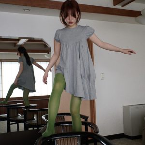 2025 Korean Retro Puff Sleeve Irregular Gray Dress with Short Skirt for Women - Summer Fashion Trend