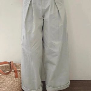 2025 Summer Women's Retro Rolled-Up Nine-Point Casual Wide-Leg Pants - Loose BF Style Relaxed Fit