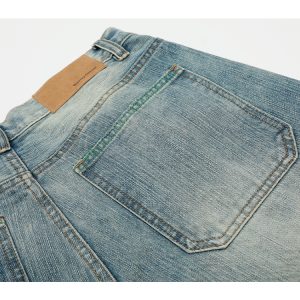 3D Scratch Cat Whiskers Baggy Summer Vintage Distressed Wide-Leg Jeans for a 90s American Style Look