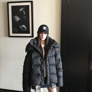 90% White Duck Down Cloud Zero Pressure Hooded Long Knee-Length Winter Down Jacket for Women