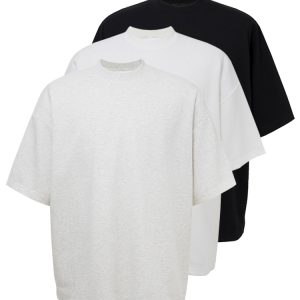 American Minimalist Baggy Short Sleeve T-Shirt - Solid Color 90s Style Tee