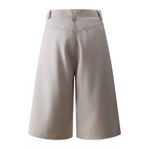 American Minimalist Three-Quarter Wide-Leg Trousers - Versatile Summer Casual Straight-Leg Shorts for Effortless Style