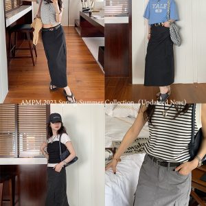 American Retro H-Shaped Pocket Work Skirt - Versatile Mid-Length Skirt for Summer 2023 - Y2K Style