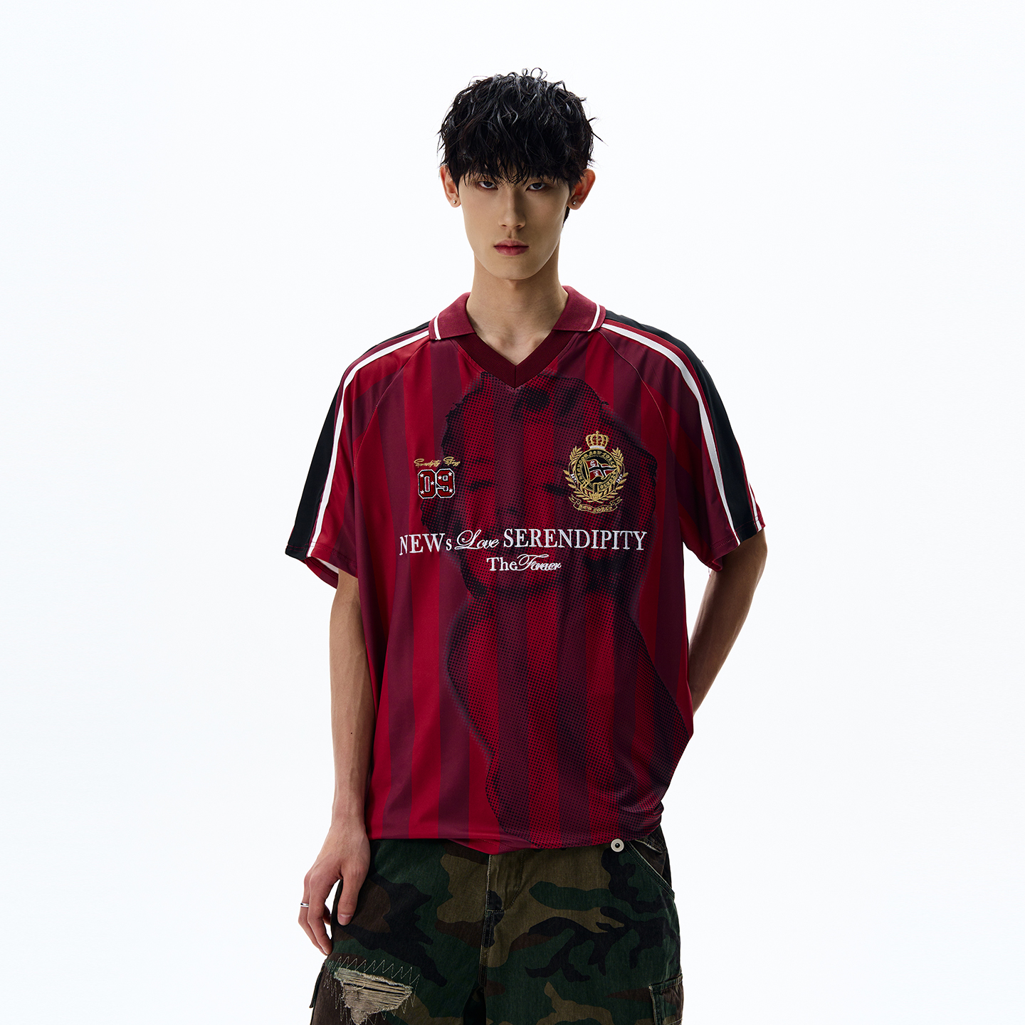 American Retro Jersey Design Short-Sleeve T-Shirt for Men and Women - Trendy Casual Loose Streetwear Top