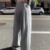 American-Style Patchwork Wide-Leg Pants for Women - Autumn Loose Versatile Floor-Length Casual Sports Trousers
