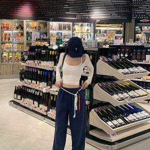 American Vintage Jazz Dance Hip-Hop Sports Pants for Women - Straight Loose Casual Long Wide-Leg Trousers for Y2K Style