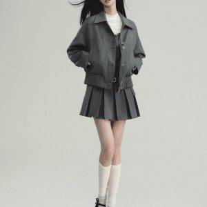 American Vintage Lapel Casual Jacket - Versatile Summer Coat with Niche Design for Effortless Style