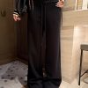 Autumn Versatile Drawstring Casual Sweatpants for Women - Loose Floor-Length Straight Leg Wide-Leg Pants, Y2K Style