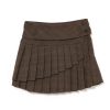 Autumn Winter 2024 Women's Sweet Versatile Plaid Pleated Layered A-Line Short Skirt - Japanese Style Fashion