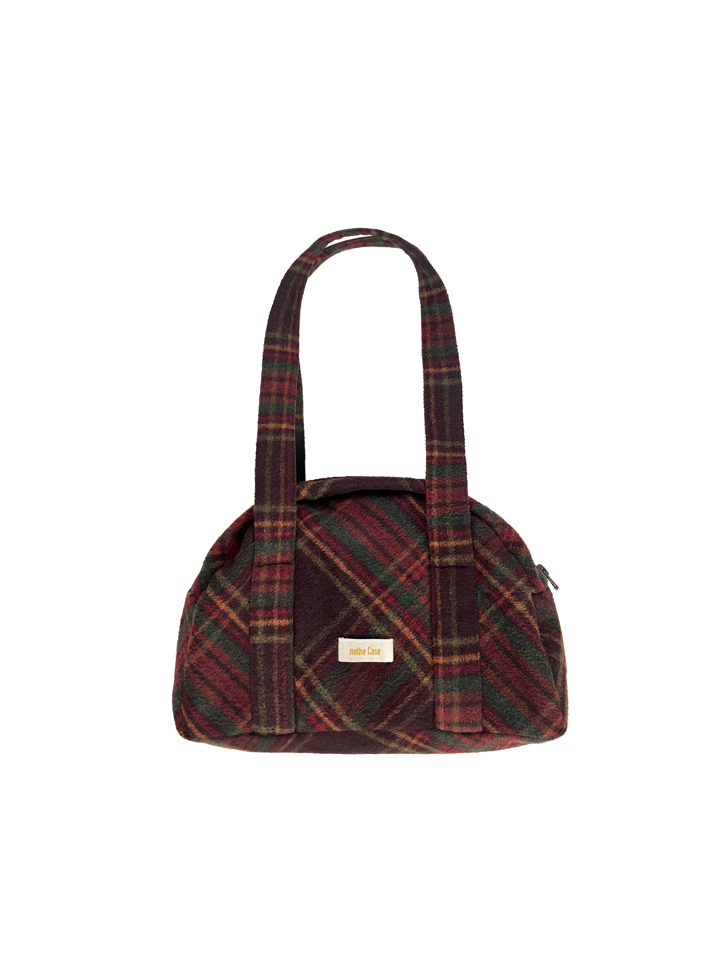 Autumn Winter Plaid Boston Bag - Large Capacity Versatile Textured Shoulder Bag for Everyday and Travel Style