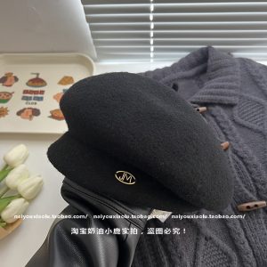 Autumn Winter Women's Australian Wool Beret - French Vintage Painter Hat, Flattering Face Shape, Trendy High-End Style